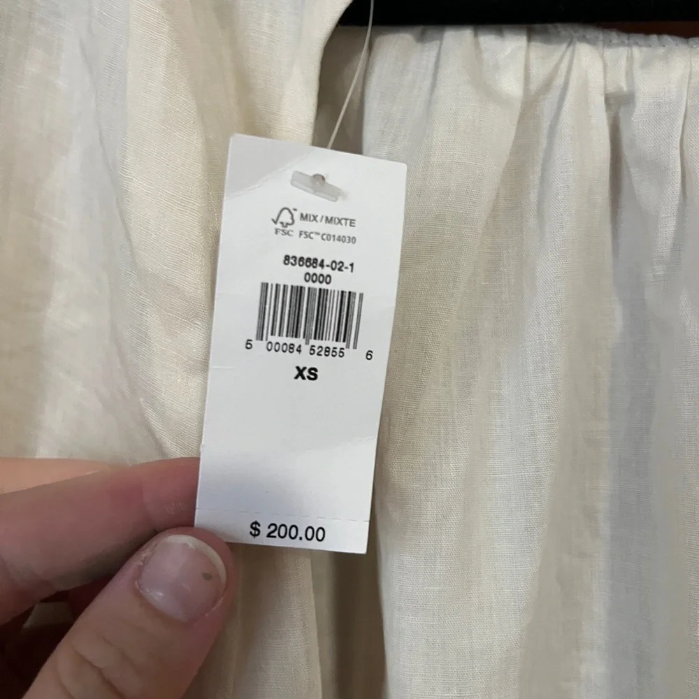 Banana Republic Cream Women’s Dress Size XS NEW WITH TAGS - Picture 6 of 7